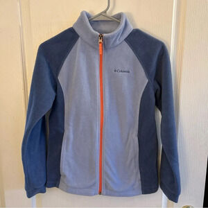 Columbia Girls Blue/Light Blue 14/16 Zip Up Columbia Zip Up Jacket EUC